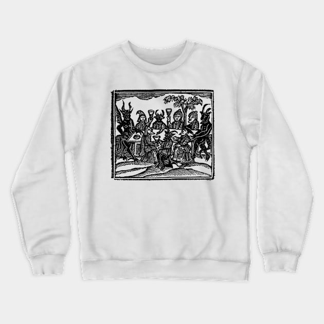 A Feast of Friends Crewneck Sweatshirt by Skull Bottle Sorcery